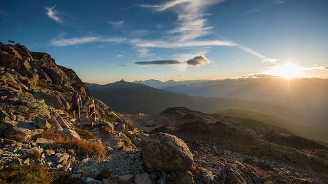 Frontier Canada travel guide: Whistler mountain with the sunrise